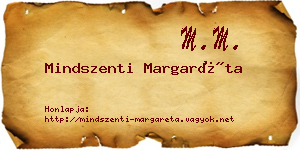 Mindszenti Margaréta névjegykártya